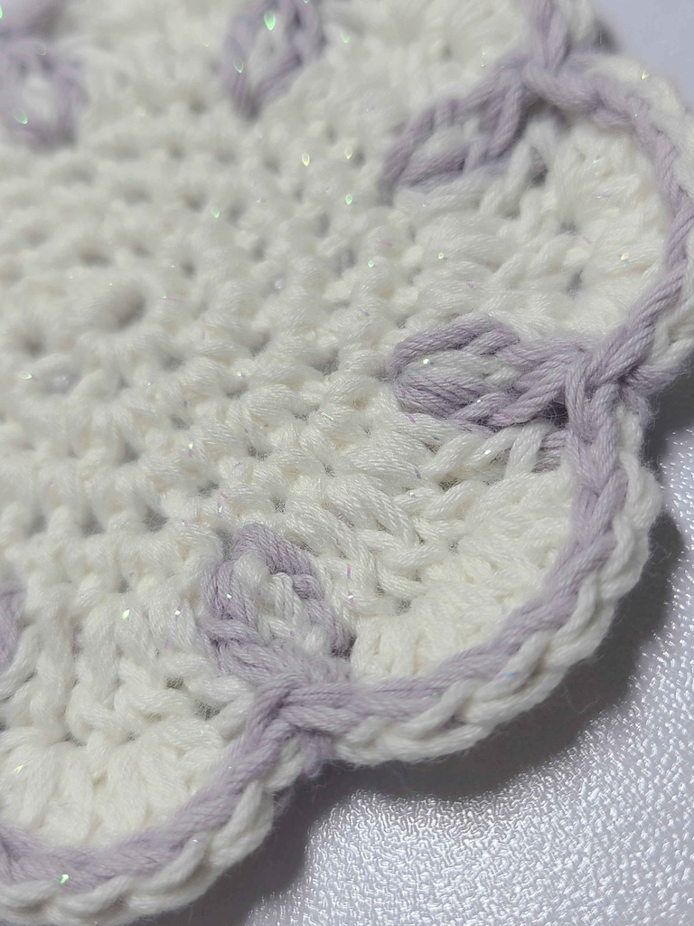 ラインミニコースター・きらきら白紫