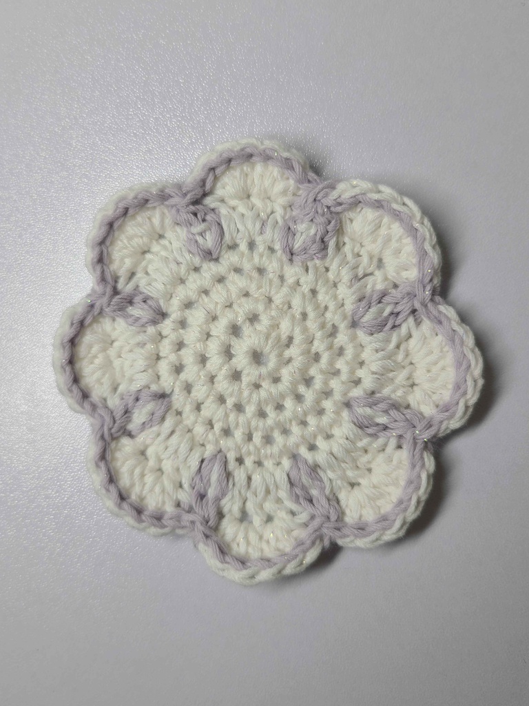 ラインミニコースター・きらきら白紫