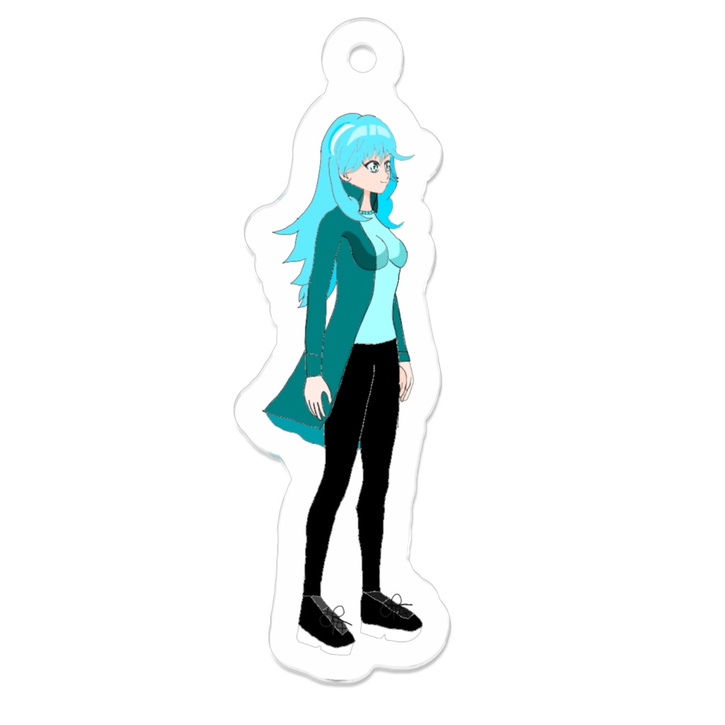 アクリルキーホルダー女の子横向き