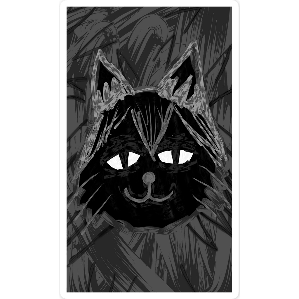 もふもふ黒猫