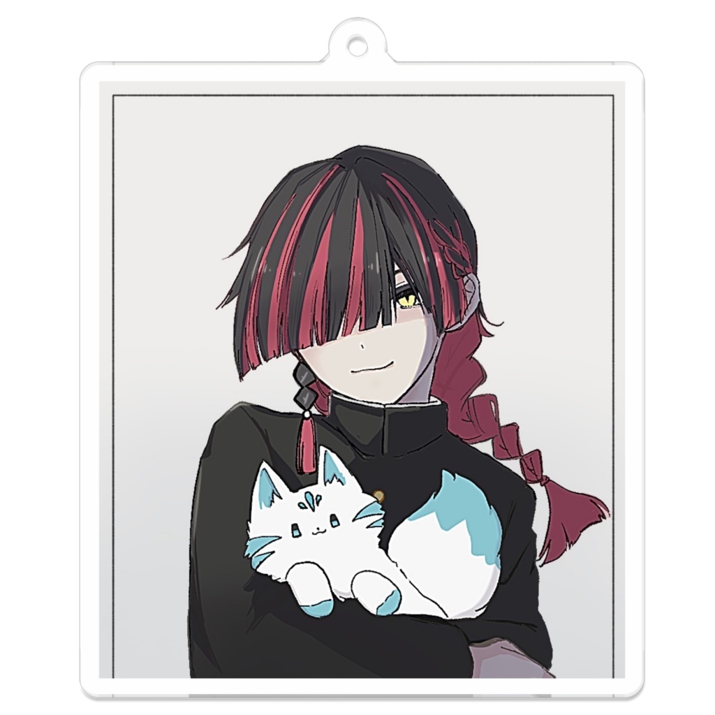 綵花イラストアクリルキーホルダー