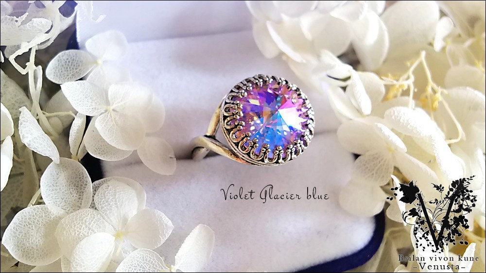 *艶美なヴァイオレットの銀古美リング-Vintage-*