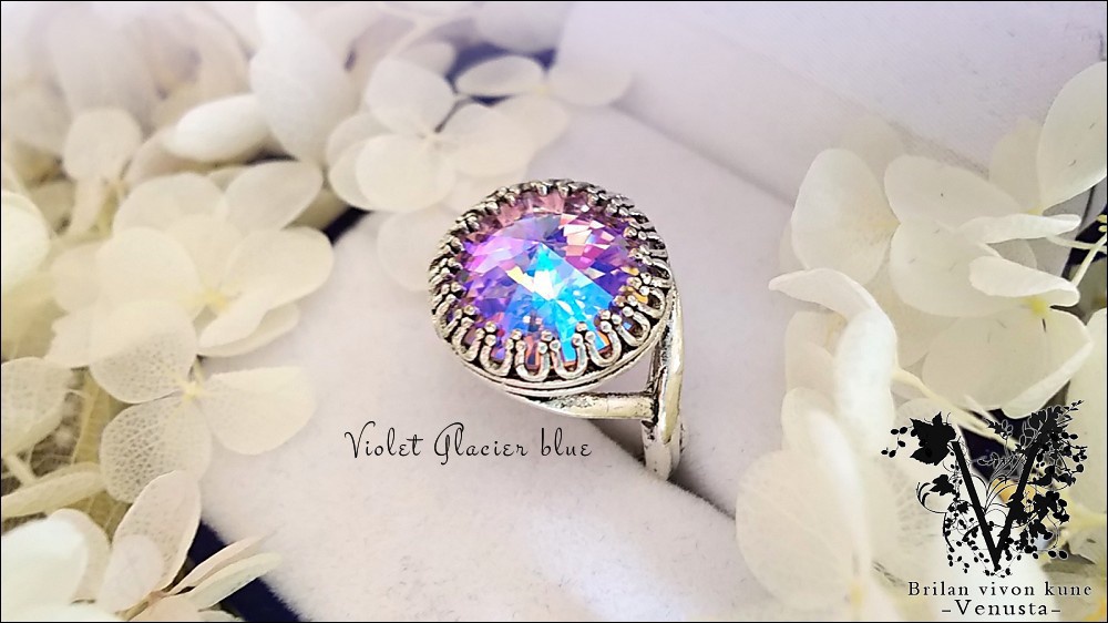*艶美なヴァイオレットの銀古美リング-Vintage-*