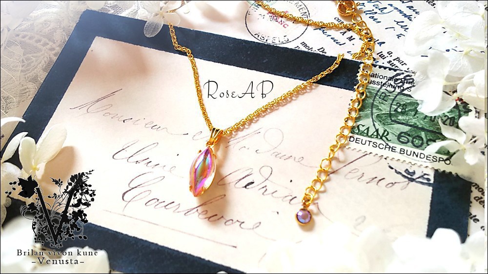 *甘美なローズとルビーのネックレス-Vintage-*