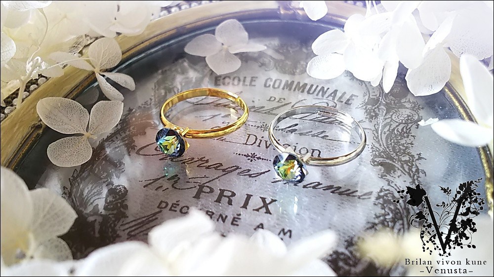 *クリスタルサハラの一粒リング(ネックレス)*