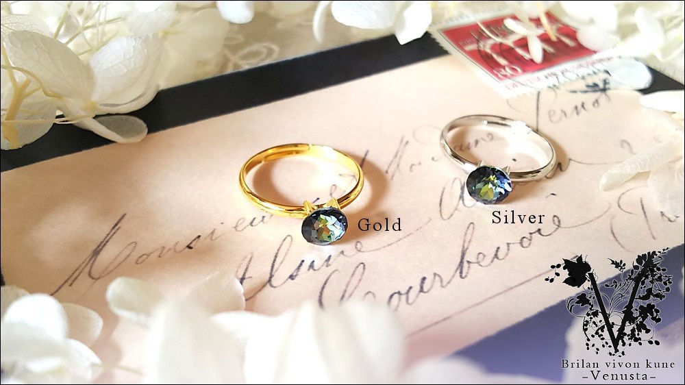 *クリスタルサハラの一粒リング(ネックレス)*