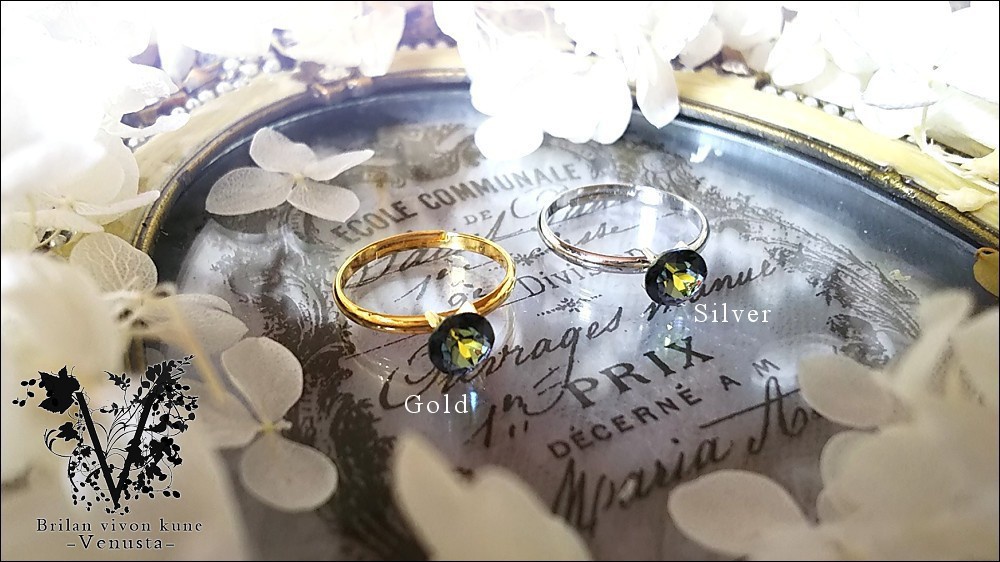 *クリスタルサハラの一粒リング(ネックレス)*