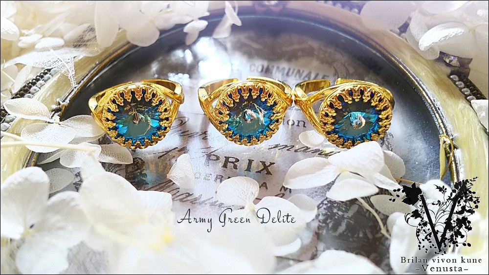 *アーミーグリーンディライトのクラウンリング-リヴォリ-*