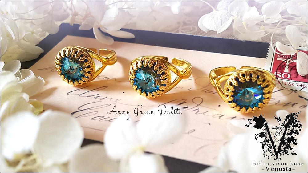 *アーミーグリーンディライトのクラウンリング-リヴォリ-*