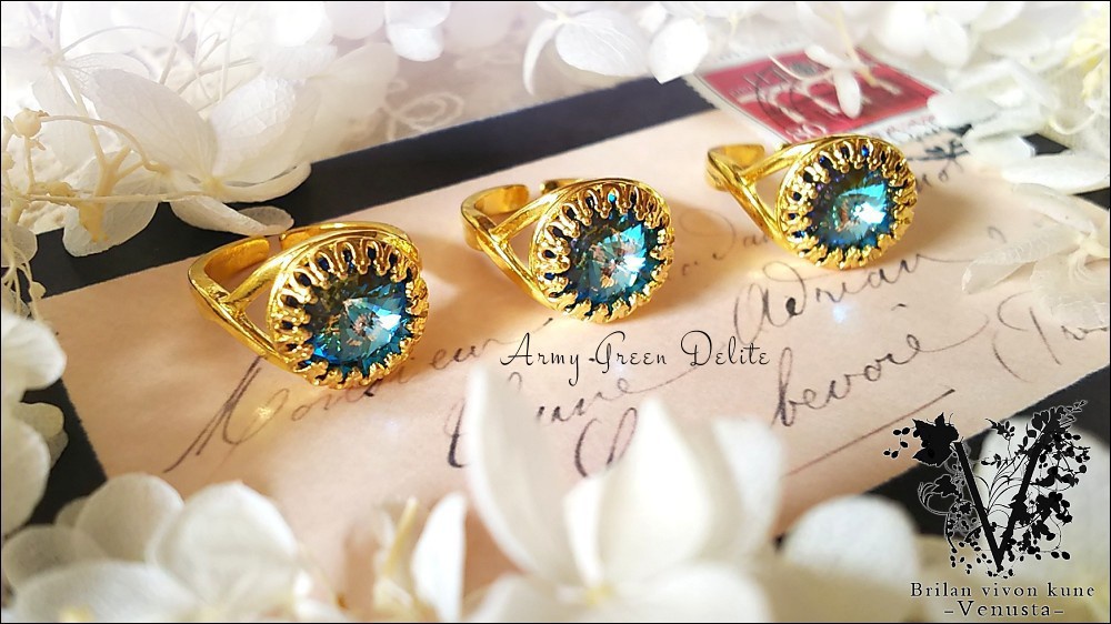 *アーミーグリーンディライトのクラウンリング-リヴォリ-*