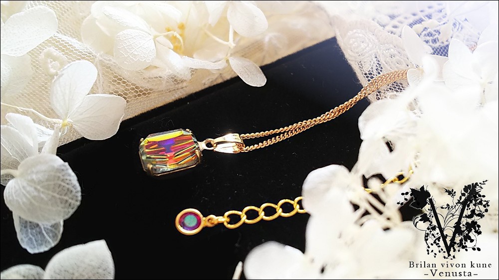 *小さな彩りのプチネックレス-Vintage-*