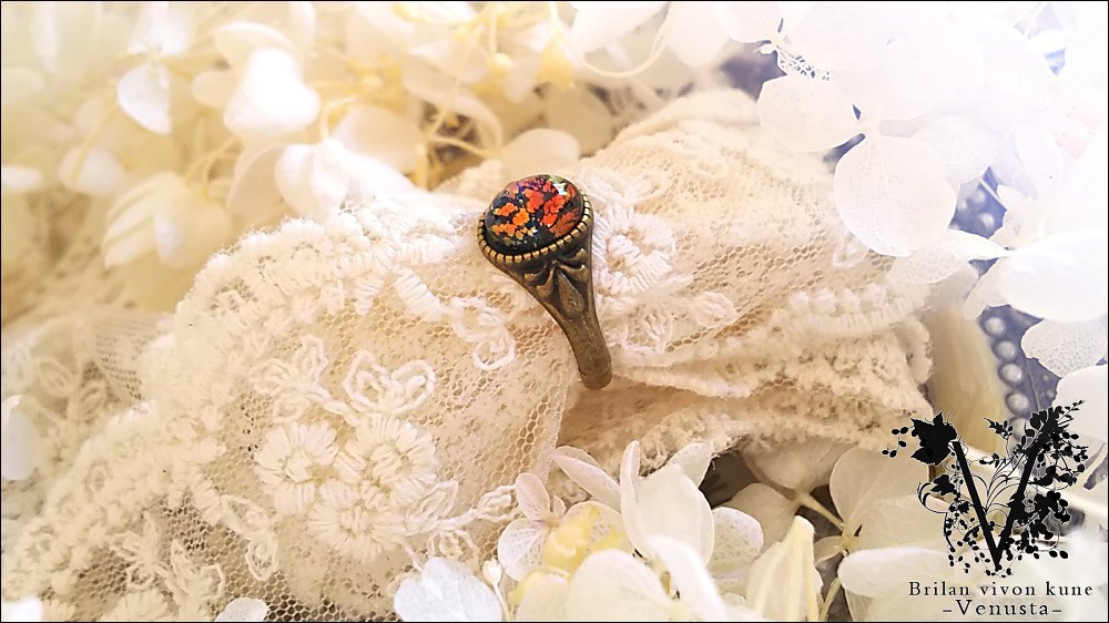 *ブラックオパールのヴィンテージリング*