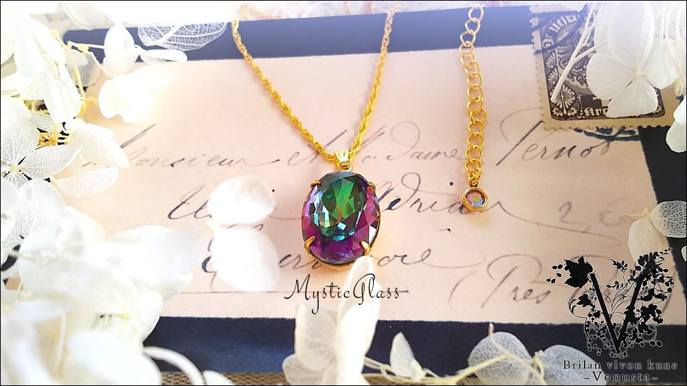 *魅せるミスティックトパーズ風ネックレス*