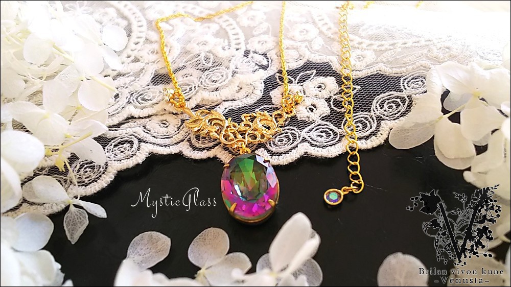 *魅せるミスティックトパーズ風ネックレス*
