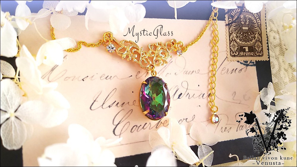 *魅せるミスティックトパーズ風ネックレス*
