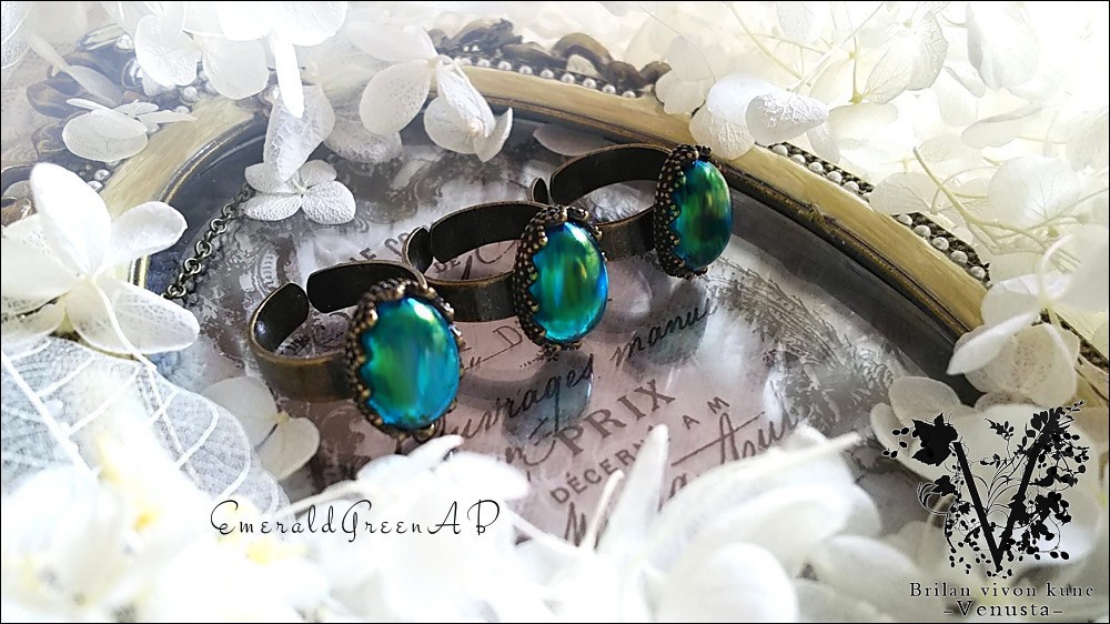 *オーロラの輝き-金古美リング-*