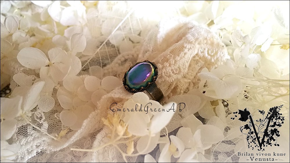 *オーロラの輝き-金古美リング-*