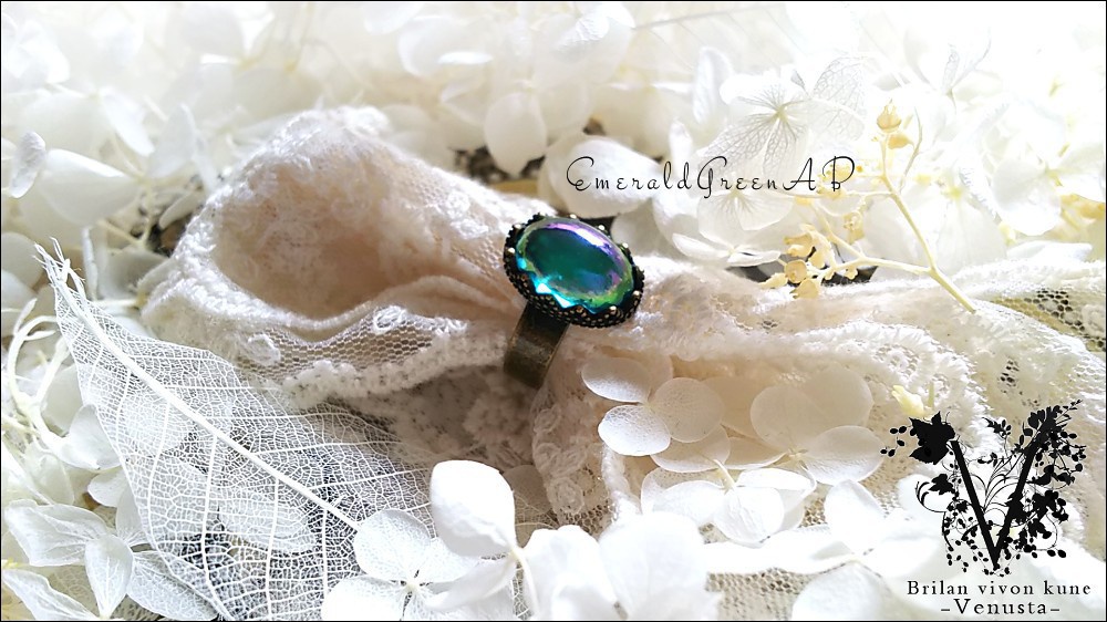 *オーロラの輝き-金古美リング-*