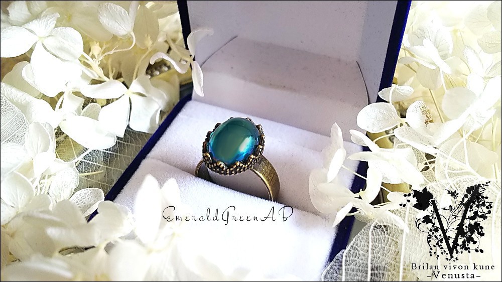 *オーロラの輝き-金古美リング-*