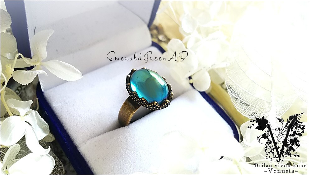 *オーロラの輝き-金古美リング-*