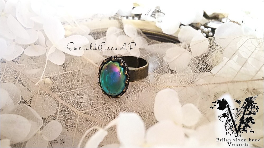 *オーロラの輝き-金古美リング-*