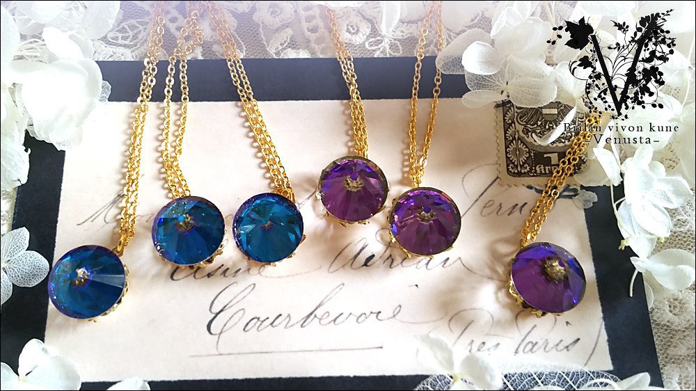 *鉱石風ヴィンテージスワロのネックレス*