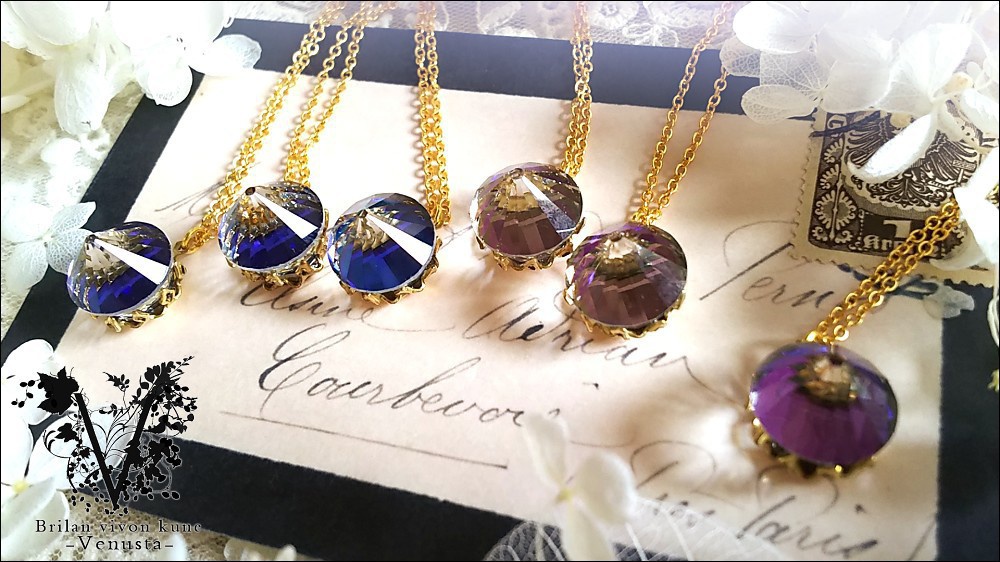 *鉱石風ヴィンテージスワロのネックレス*