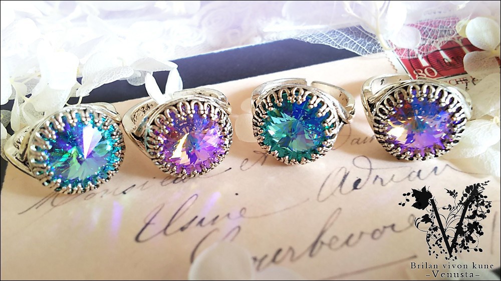 *華やかな碧の輝き、ベゼルリング-Vintage-*