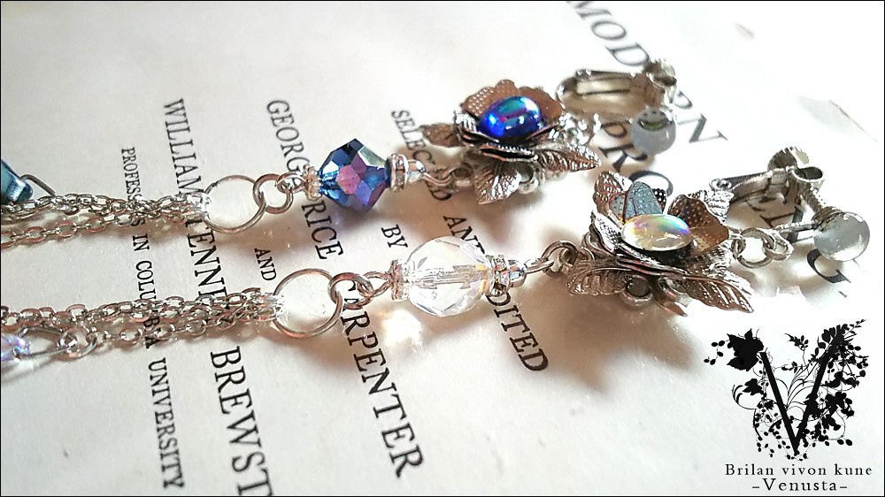 *太陽と月のアシンメトリーイヤリング-Vintage-*