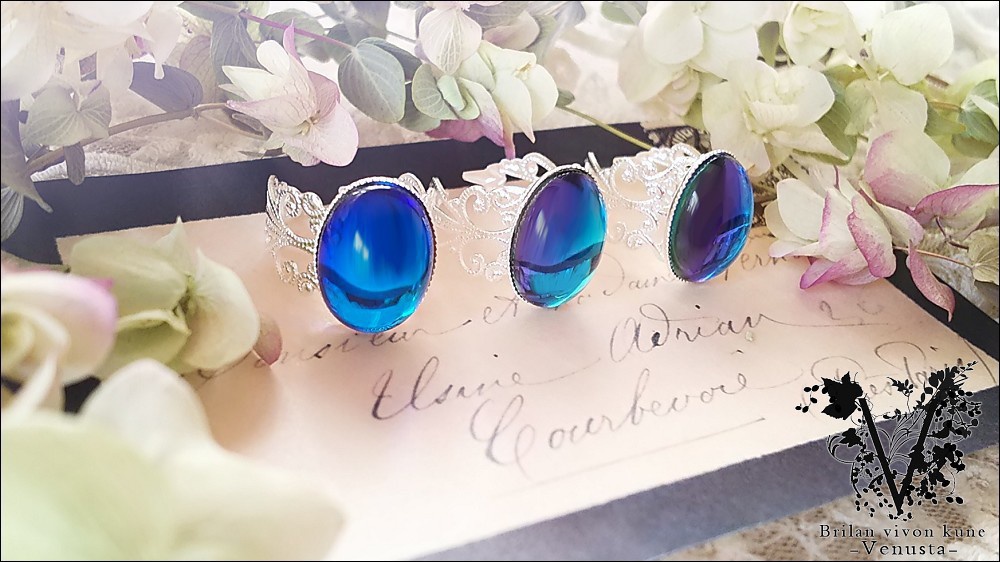 *深海色の夜明け・白銀リング-Vintage-*