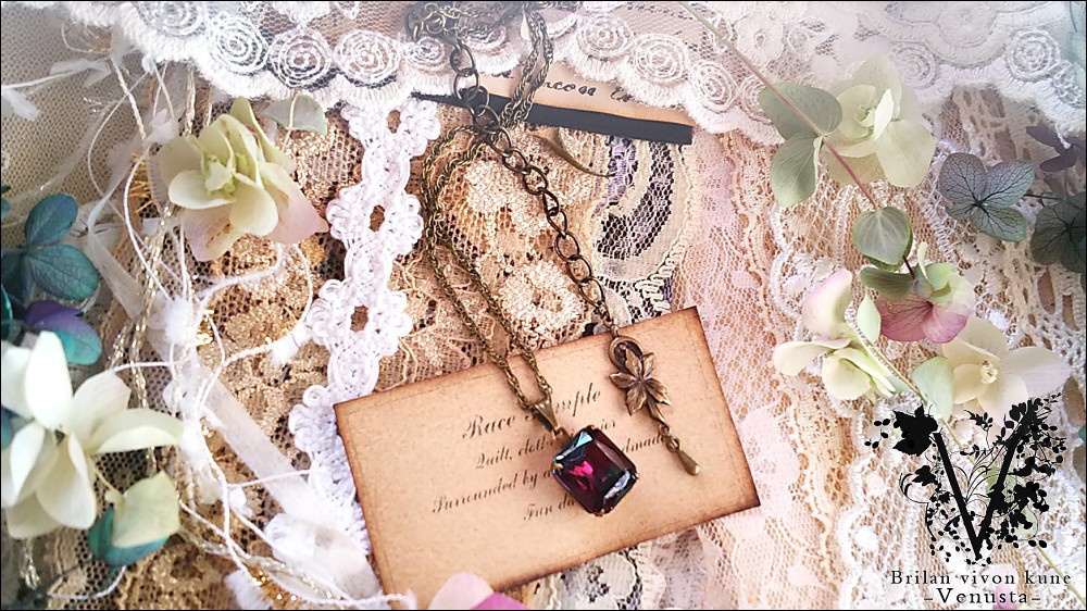 *大人びた濃厚なダークカラーネックレス・金古美-Vintage-*