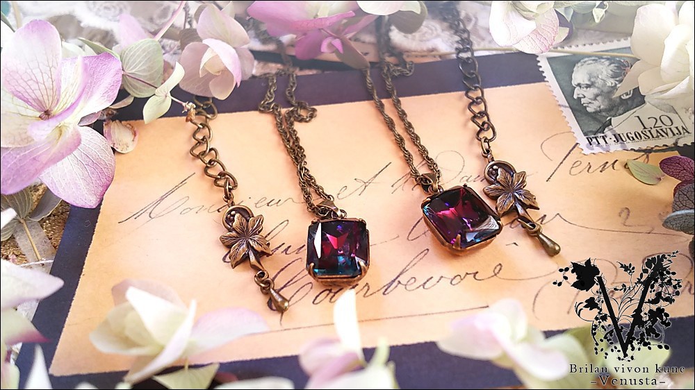 *大人びた濃厚なダークカラーネックレス・金古美-Vintage-*