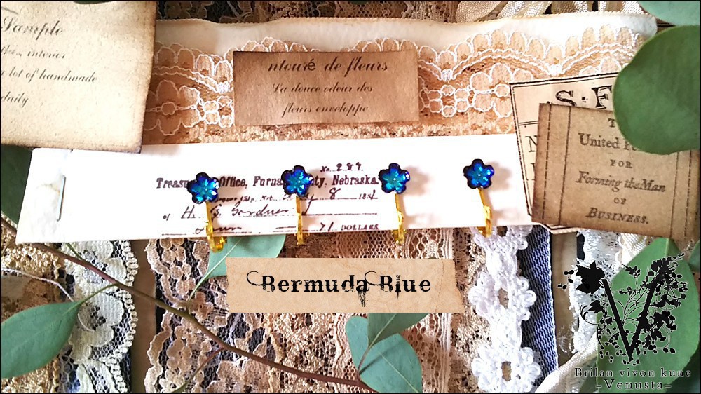 *朝と夜のアシンメトリーイヤリング-Vintage-*