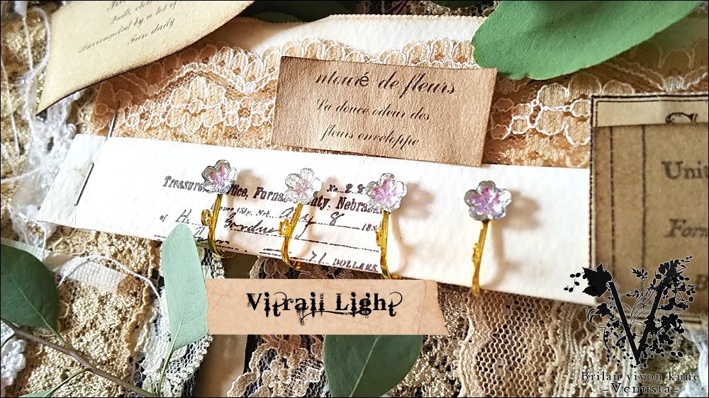 *朝と夜のアシンメトリーイヤリング-Vintage-*