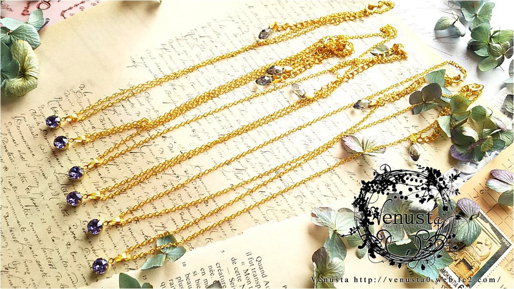 優雅な黄昏時の青紫~タンザナイトのプチネックレス~