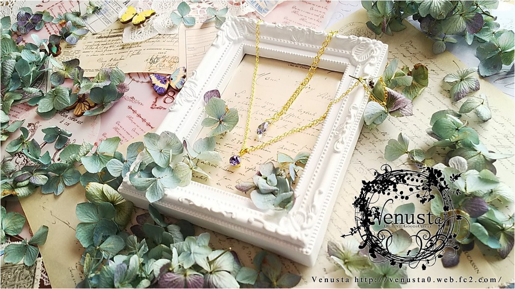 優雅な黄昏時の青紫~タンザナイトのプチネックレス~