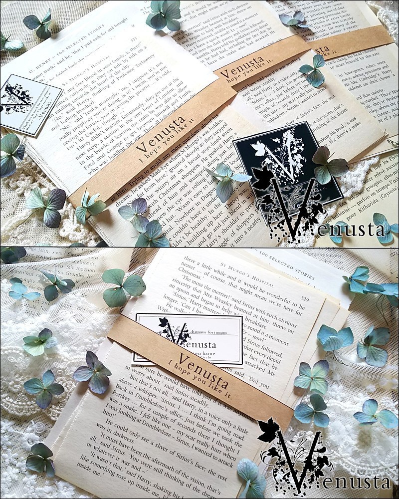 紫陽花のミニブーケとアクセサリー3点、洋書のギフトセット