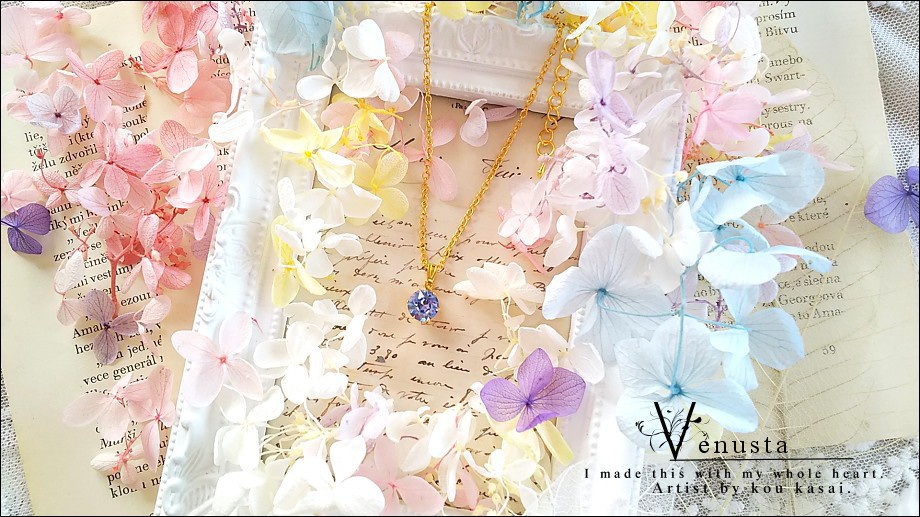 *清澄な青・ライトサファイアの一粒ネックレス*