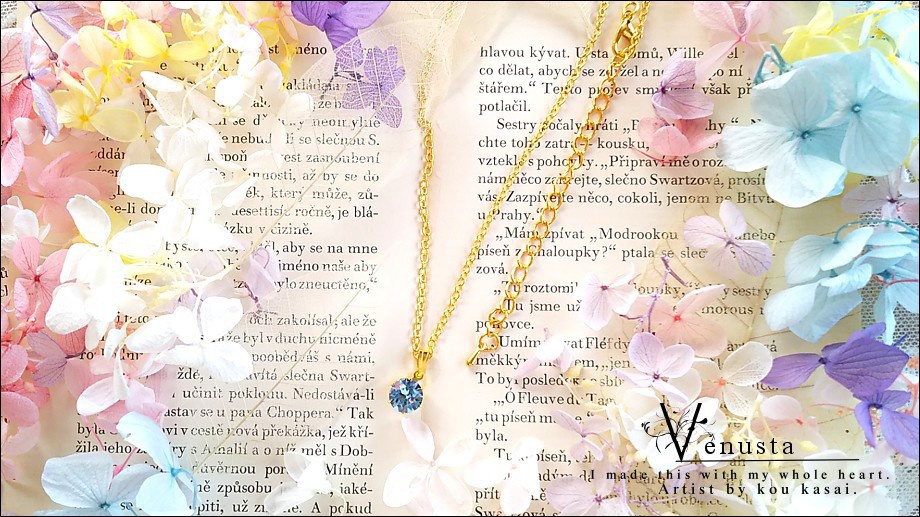 *清らかな癒し・アクアマリンの一粒ネックレス*