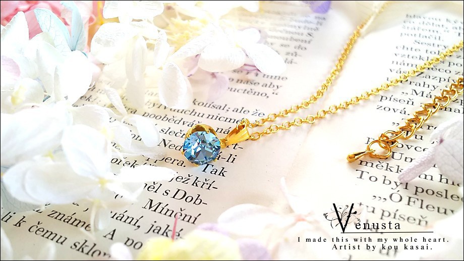 *清らかな癒し・アクアマリンの一粒ネックレス*