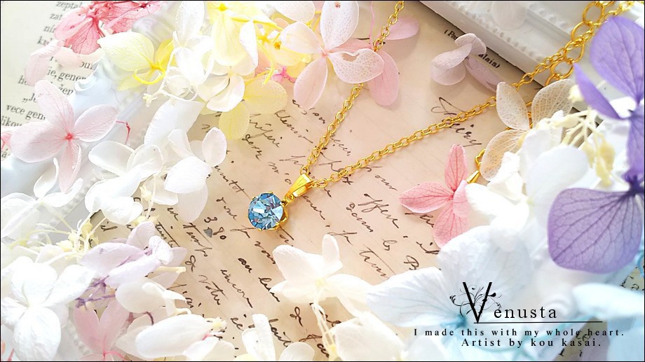 *清らかな癒し・アクアマリンの一粒ネックレス*