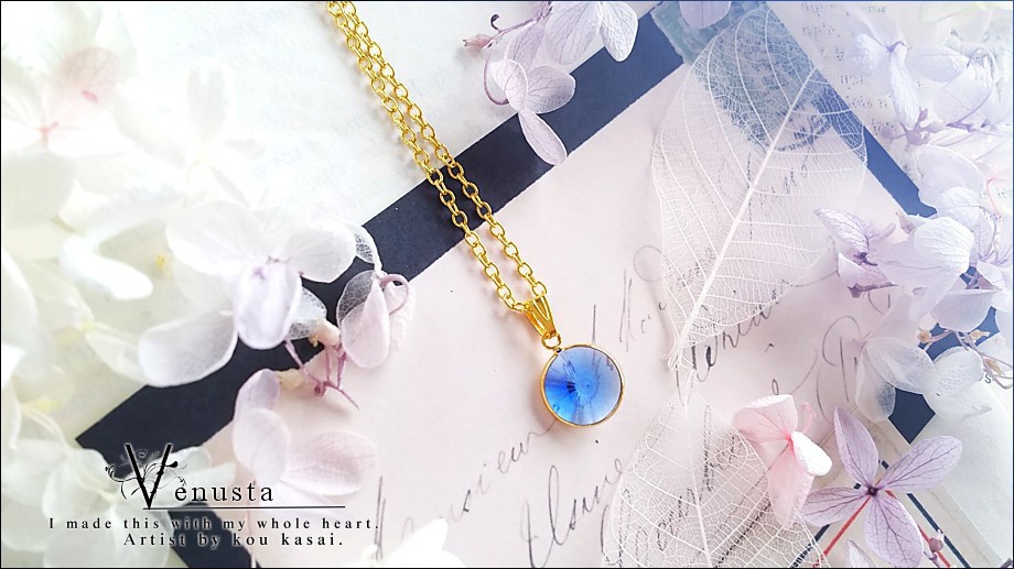 *青く澄んだサファイアのヴィンテージスワロフスキーネックレス*