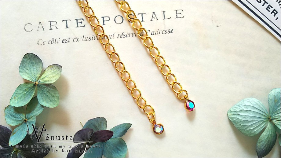 *艶やかアメジストオーロラのヴィンテージガラスネックレス*