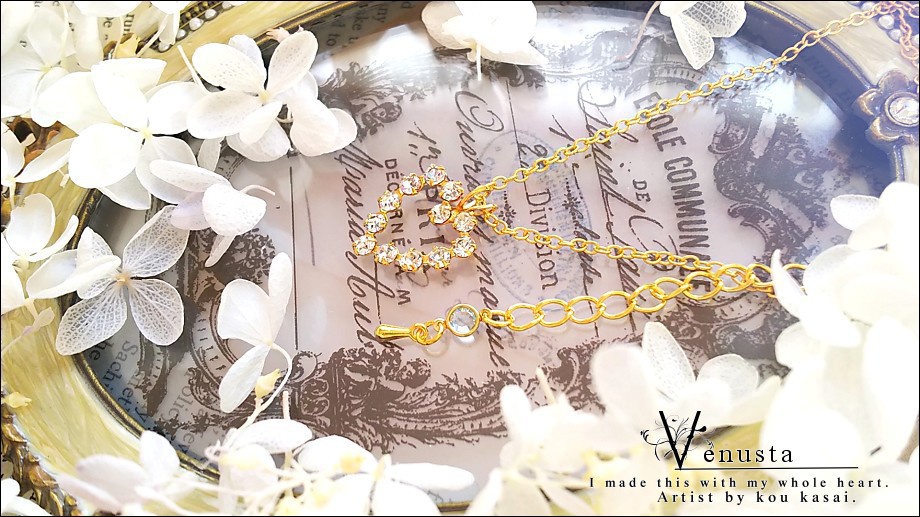 *ヴィンテージスワロフスキーのハートネックレス*