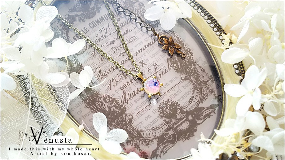 *ヴィトレイルライトのミラーボールネックレス-ヴィンテージ-*金古美