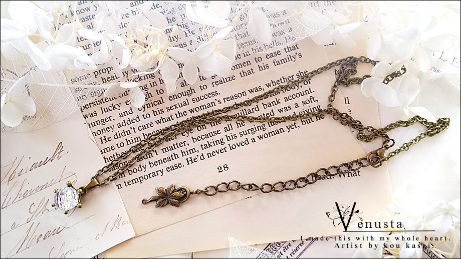 *ヴィトレイルライトのミラーボールネックレス-ヴィンテージ-*金古美