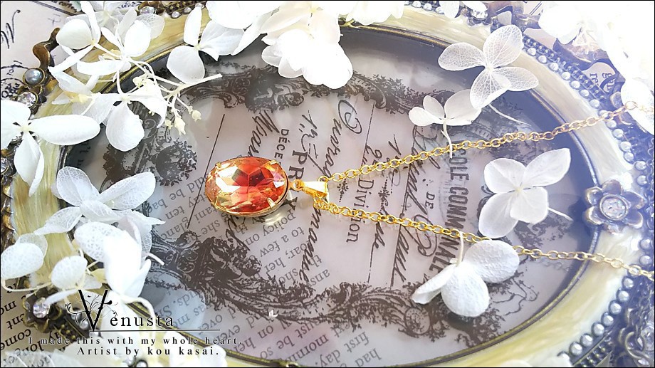 *ジョンキルxライトシャムのヴィンテージガラスネックレス*