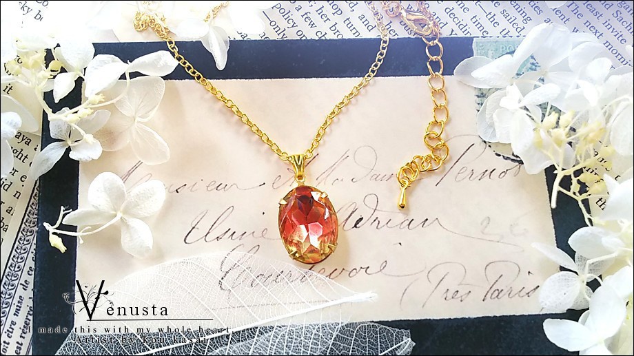 *ジョンキルxライトシャムのヴィンテージガラスネックレス*