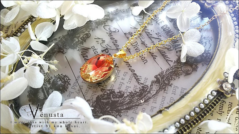 *ジョンキルxライトシャムのヴィンテージガラスネックレス*