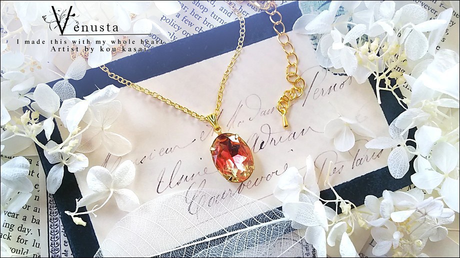 *ジョンキルxライトシャムのヴィンテージガラスネックレス*